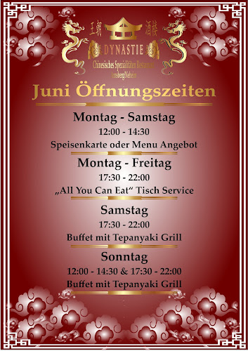 Opinii despre Dynastie China Restaurant în Arnsberg - Gastronomie und Hotellerie