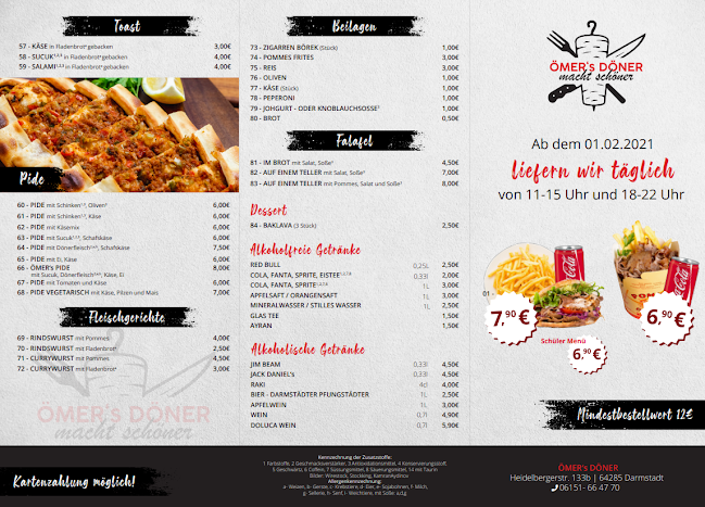 Opinii despre Ömer's Döner, Pizza & Kebap Haus în Darmstadt - Gastronomie und Hotellerie