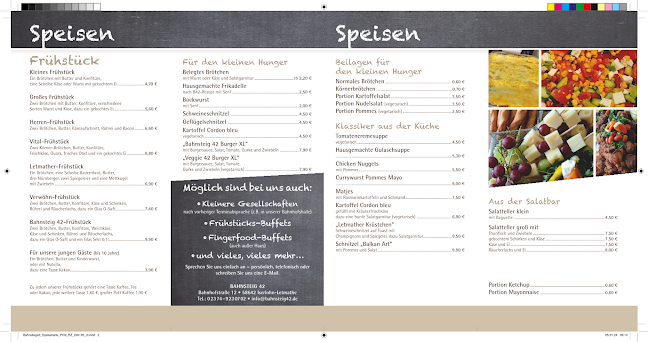 Opinii despre Bahnsteig 42 Café & Bistro în Iserlohn - Gastronomie und Hotellerie