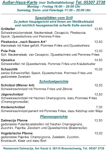 Opinii despre Restaurant Dalmacija în Braunschweig - Gastronomie und Hotellerie