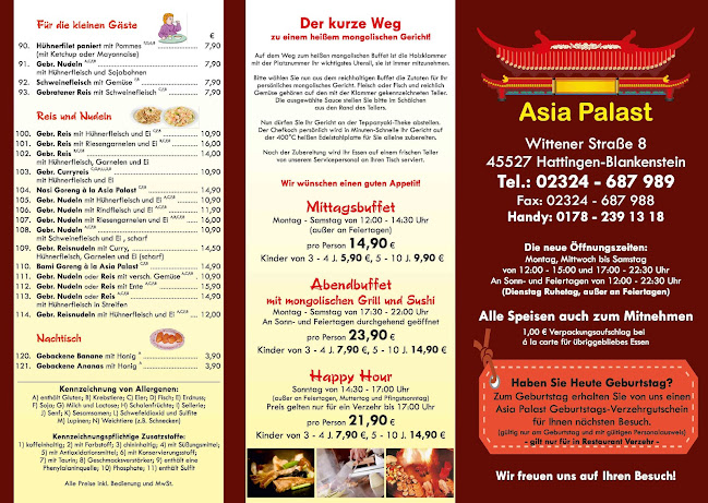 Opinii despre Mongolisches Grill-Restaurant “Asia-Palast“ în Hattingen - Gastronomie und Hotellerie