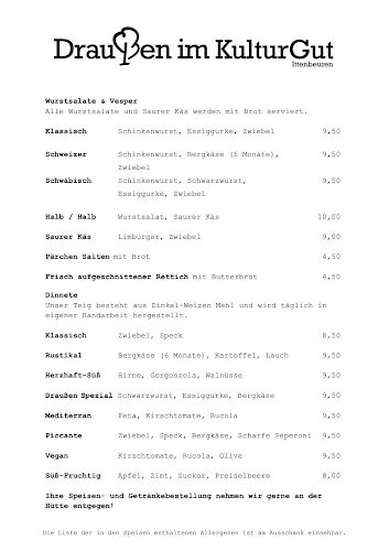 Opinii despre Draußen im KulturGut în Ravensburg - Gastronomie und Hotellerie