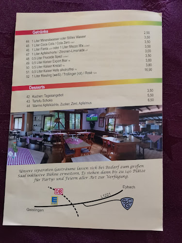 Opinii despre SC Speise- & Clubgaststätte în Geislingen an der Steige - Gastronomie und Hotellerie