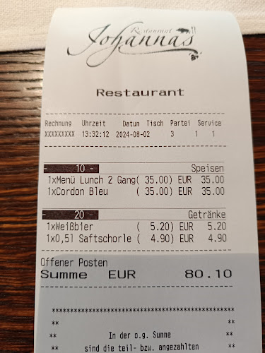 Opinii despre Restaurant Johannas în München - Gastronomie und Hotellerie