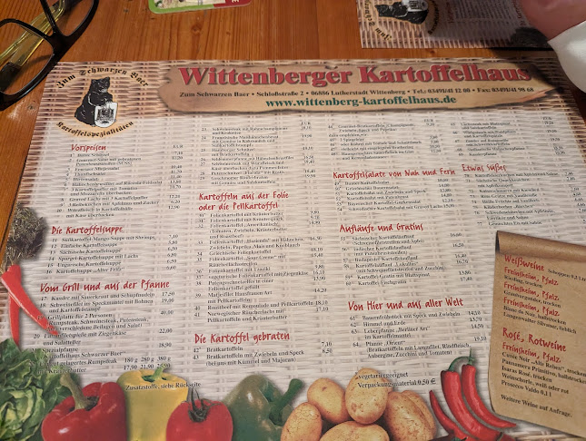 Opinii despre Wittenberger Kartoffelhaus Zum Schwarzen Bär în Lutherstadt Wittenberg - Gastronomie und Hotellerie