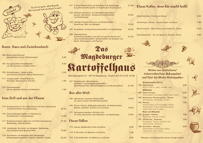 Restaurant & Gaststätte Sudenburger Kartoffelhaus Das Magdeburger Kartoffelhaus
