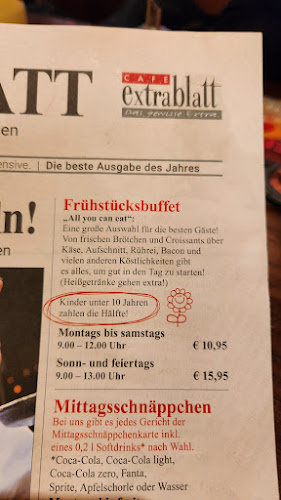 Opinii despre Cafe Extrablatt în Nürnberg - Gastronomie und Hotellerie