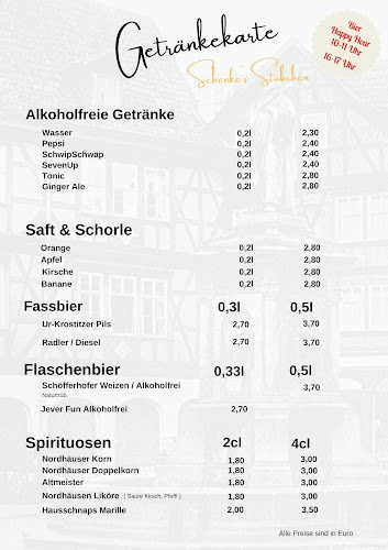 Opinii despre Schenke's Stübchen în Nordhausen - Gastronomie und Hotellerie