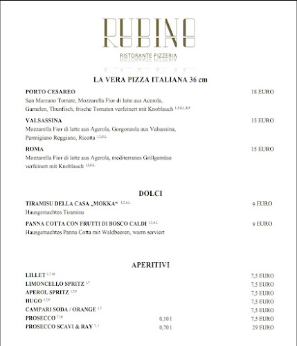RUBINO Ristorante & Pizzeria - Gastronomie und Hotellerie