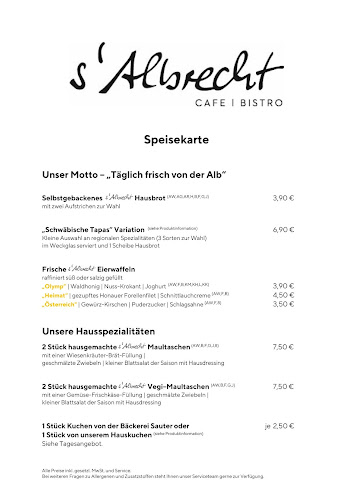 Café & Bistro s'Albrecht - Albstadt