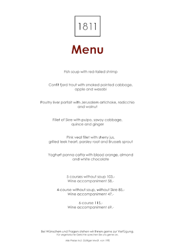 1811 - Gastronomie und Hotellerie