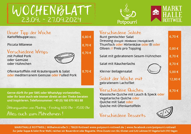 Opinii despre Potpourri Rottweil Markthalle în Rottweil - Gastronomie und Hotellerie