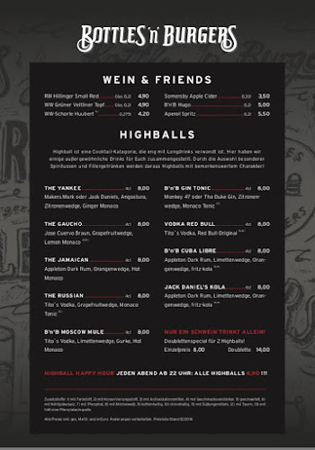 BOTTLES‘N‘BURGERS - Gastronomie und Hotellerie