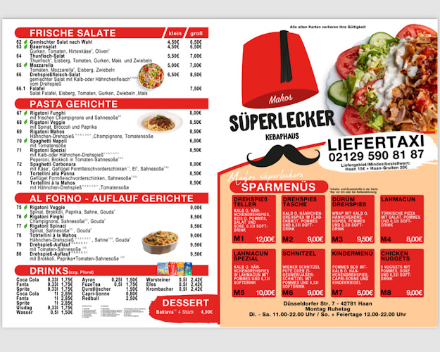 Opinii despre Mahos Süperlecker Kebaphaus în Haan - Gastronomie und Hotellerie