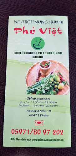 Opinii despre Pho Viet în Rheine - Gastronomie und Hotellerie