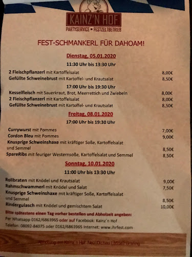 Opinii despre Kainz'n Hof Partyservice - Festzeltbetrieb în Grafing bei München - Gastronomie und Hotellerie