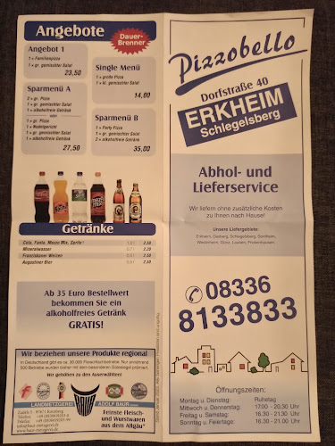 Opinii despre Pizzobello Erkheim-Schlegelsberg în Erkheim - Gastronomie und Hotellerie