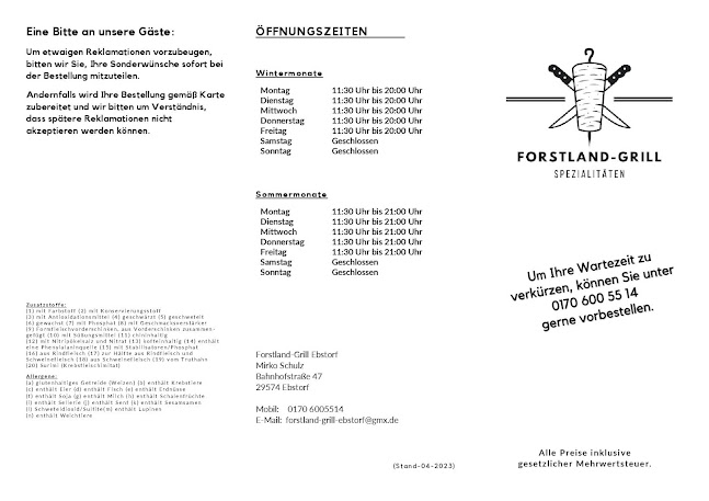Forstland Grill Ebstorf - Gastronomie und Hotellerie