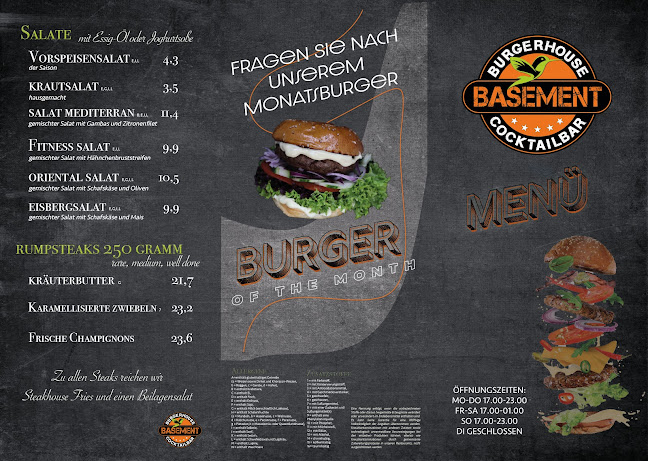 Basement - Burgerhouse und Cocktailbar - Gastronomie und Hotellerie