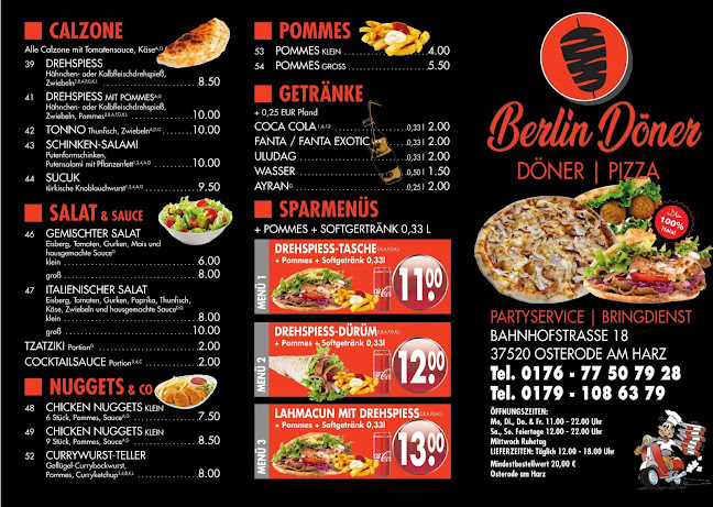 Opinii despre Berlin Döner&Pizza în Osterode am Harz - Gastronomie und Hotellerie