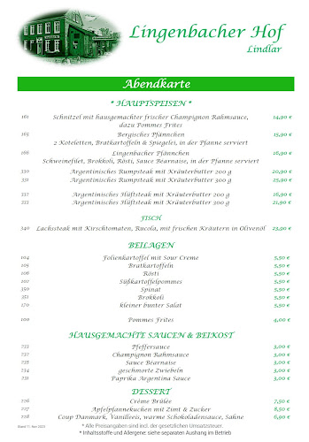 Opinii despre Lingenbacher Hof în Lindlar - Gastronomie und Hotellerie