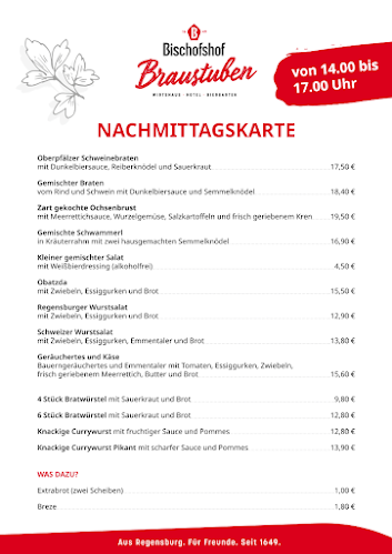 Opinii despre Bischofshof Braustuben în Regensburg - Gastronomie und Hotellerie