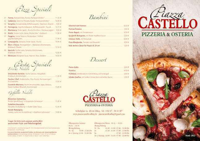 Opinii despre Piazza Castello - Pizzeria & Eisdiele Affing în Affing - Gastronomie und Hotellerie