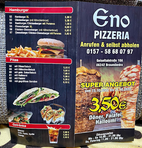Opinii despre Eno Pizzeria în Braunsbedra - Gastronomie und Hotellerie