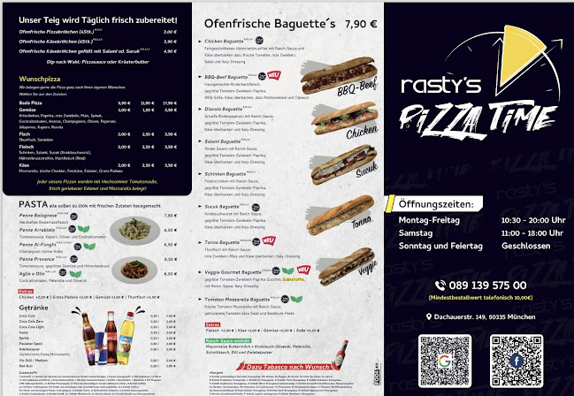 Opinii despre Rasty's Pizza Time în München - Gastronomie und Hotellerie