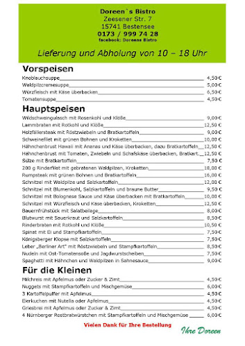 Doreen's Bistro - Gastronomie und Hotellerie