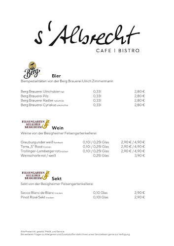 Café & Bistro s'Albrecht - Gastronomie und Hotellerie